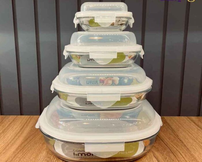 Limon Glass Container Set 4-Pcs (Round) - Image 5
