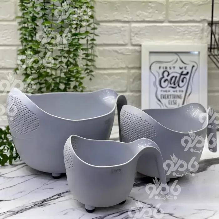 Limon Washing Bowl Set with Handle & Strainer - Image 2