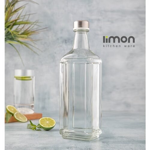 Limon Glass Bottle with Steel Cap 1.1 L (Ava Design)