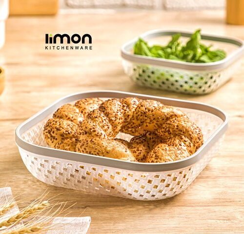 Limon Large Bread Basket with Knit  Design