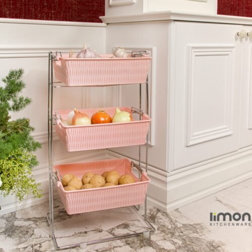 Limon Onion Rack 3-Floor Rectangle with Stand