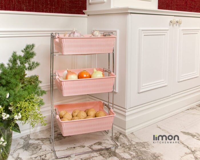 Limon Onion Rack 3-Floor Rectangle with Stand