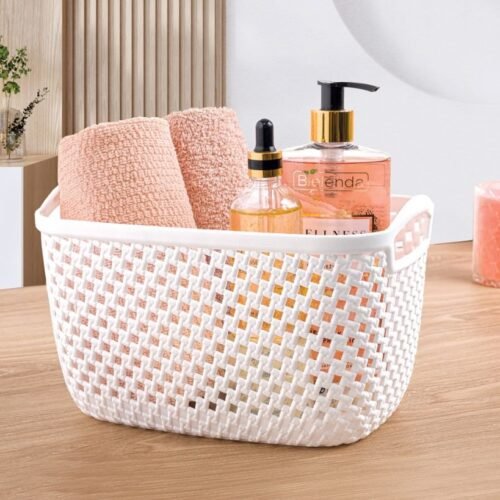 Limon Organizer Basket with Handle Knit Design