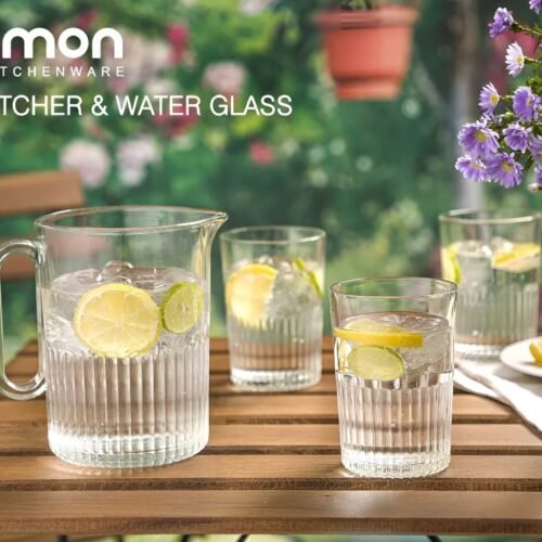 Limon Pitcher & Water Glass 7-Pcs Set-Made in Iran