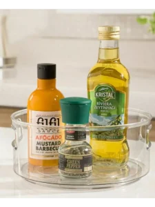 multi use acrylic rotatable tray with handles by limon