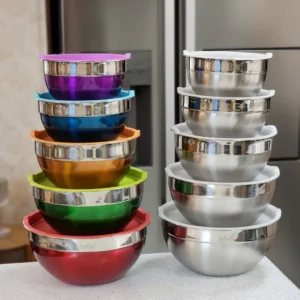 stainless steel mixing bowls 5 piece set