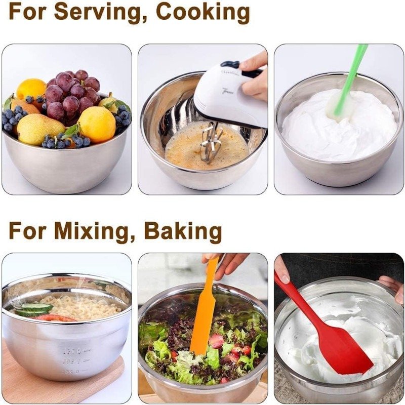 stainless steel mixing bowls 5 piece set stainless steel mixing bowls 5 piece set