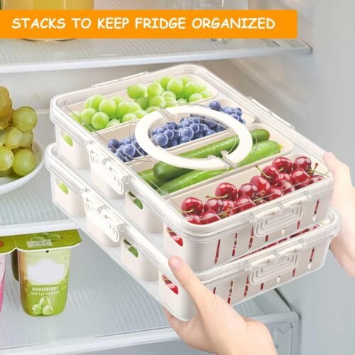 premium airtight multi portion box with drain