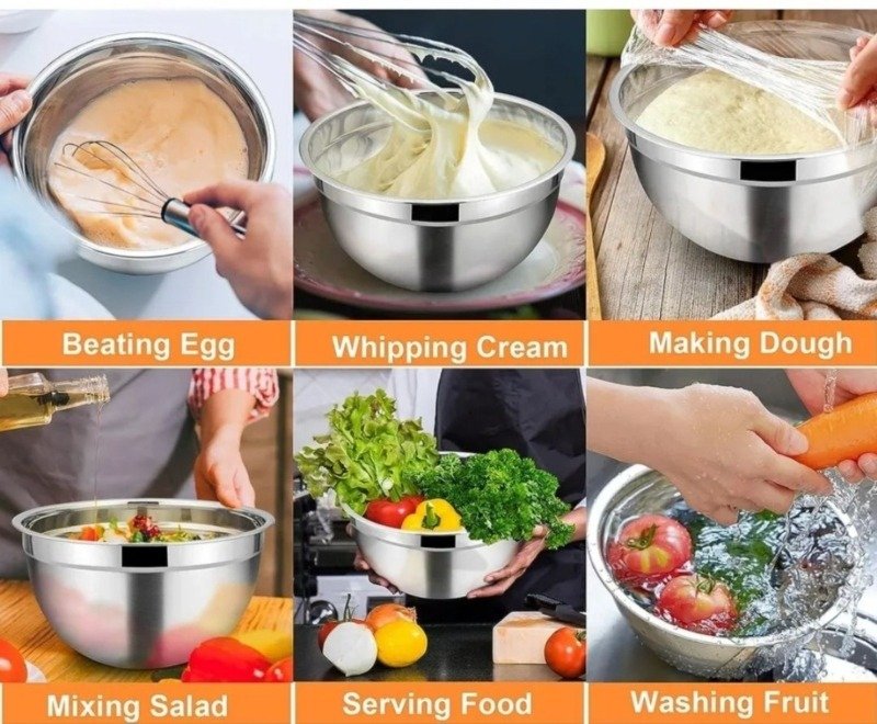 stainless steel mixing bowls 5 piece set stainless steel mixing bowls 5 piece set