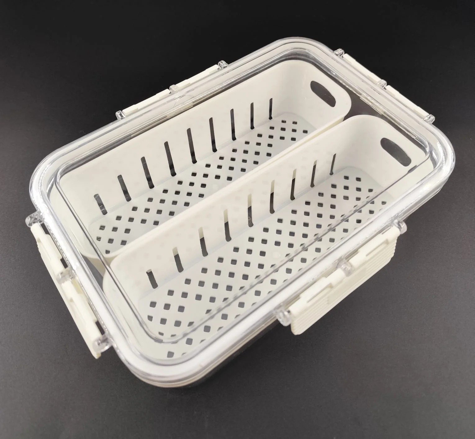 premium airtight multi portion box with drain premium airtight multi portion box with drain