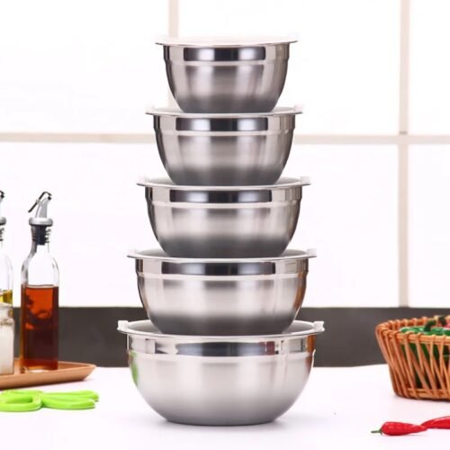 stainless steel mixing bowls 5 piece set