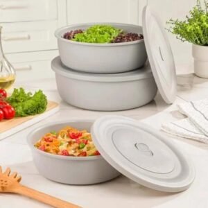 3 pcs food storage containers with vented lid by limon