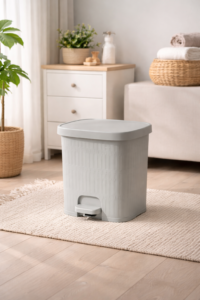 6l bamboo style pedal dustbin by limon