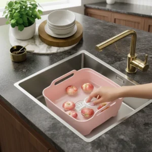 large capacity wash & drain basket by limon