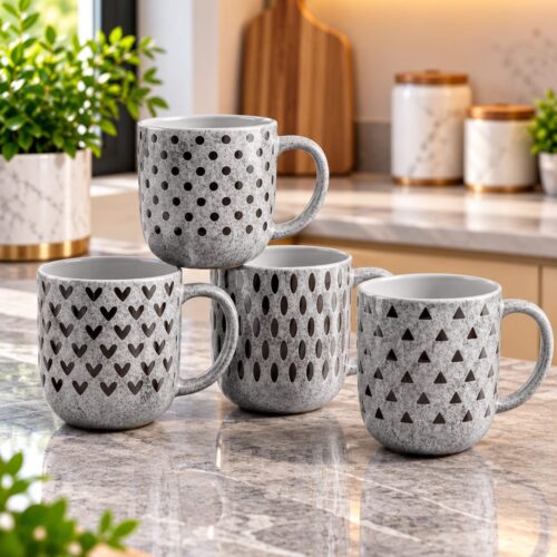 Danny Home Grey Mug Set 4 Pcs