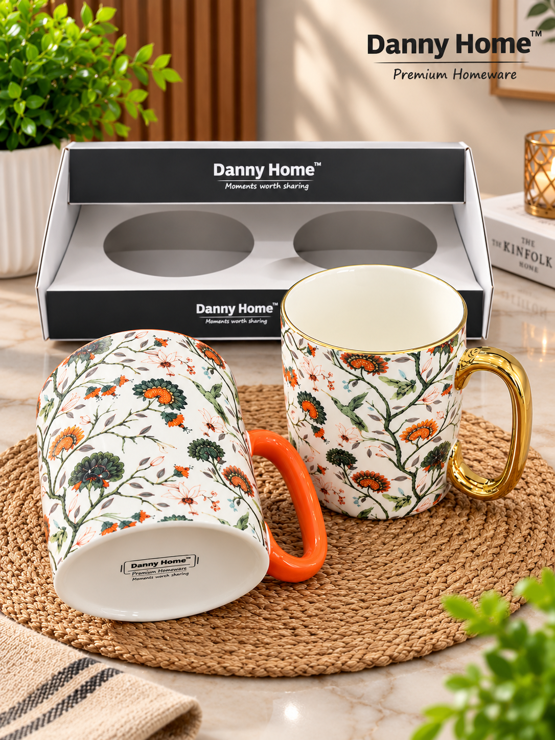 Danny Home Porcelain Mug Set – 2 Pcs - Image 5