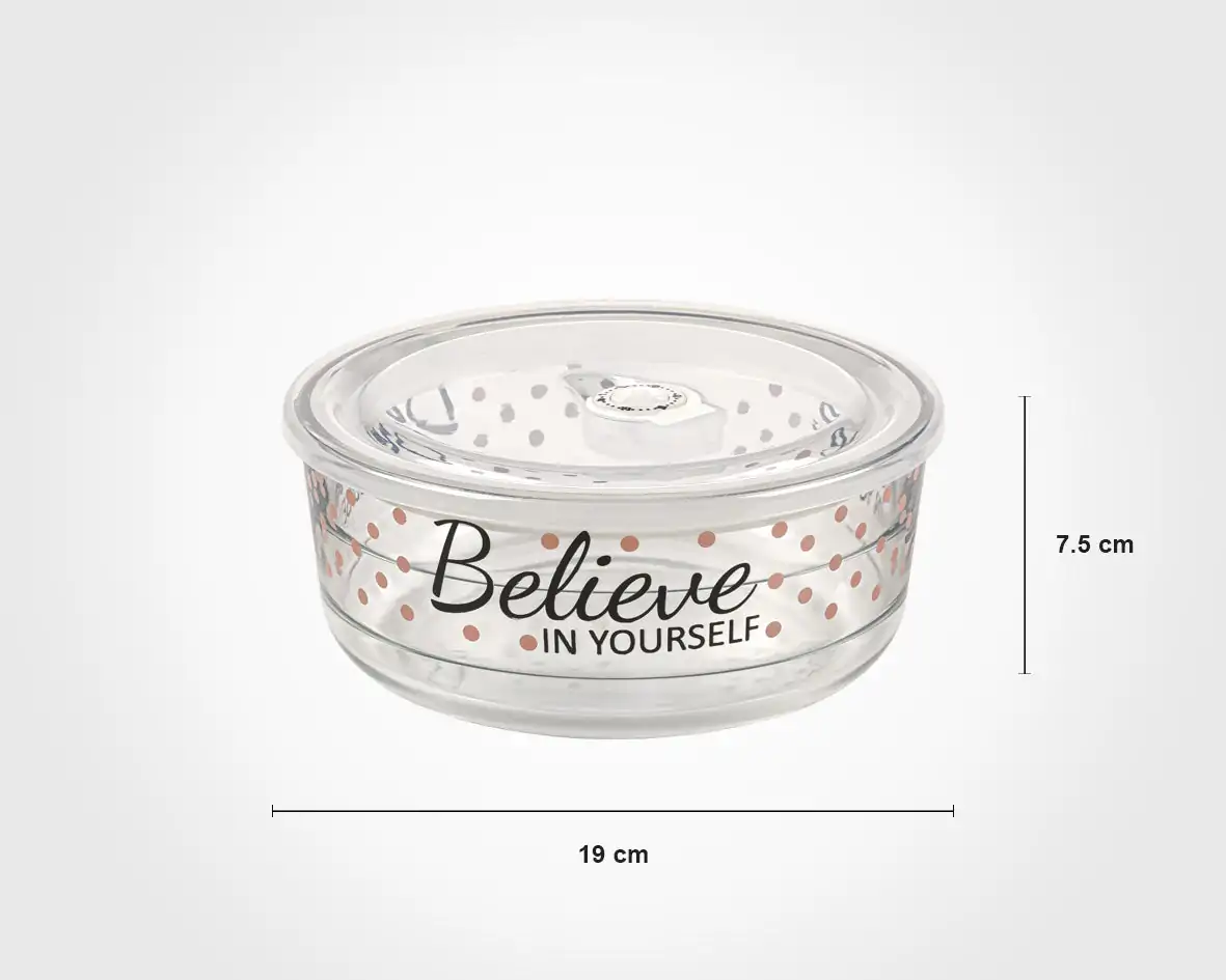 Limon Vacuum Glass Bowl with Dated Lid 3-Pcs Set (Printed) - Image 9