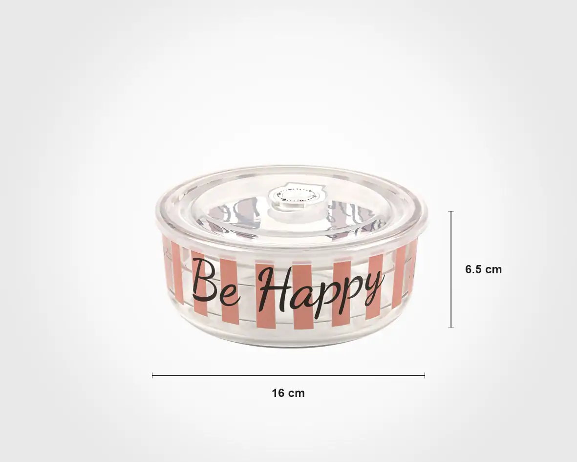 Limon Vacuum Glass Bowl with Dated Lid 3-Pcs Set (Printed) - Image 8