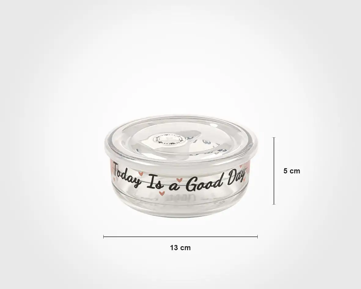 Limon Vacuum Glass Bowl with Dated Lid 3-Pcs Set (Printed) - Image 7