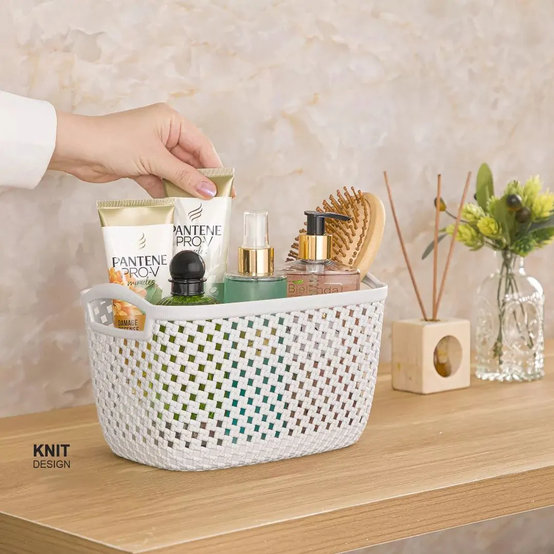 Limon Organizer Basket with Handle Knit Design - Image 6
