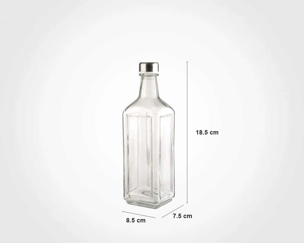Limon Glass Bottle with Steel Cap 1.1 L (Ava Design) - Image 3