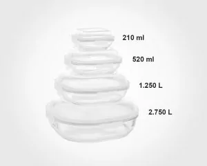 Limon Glass Container Set 4-Pcs (Round) - Image 8