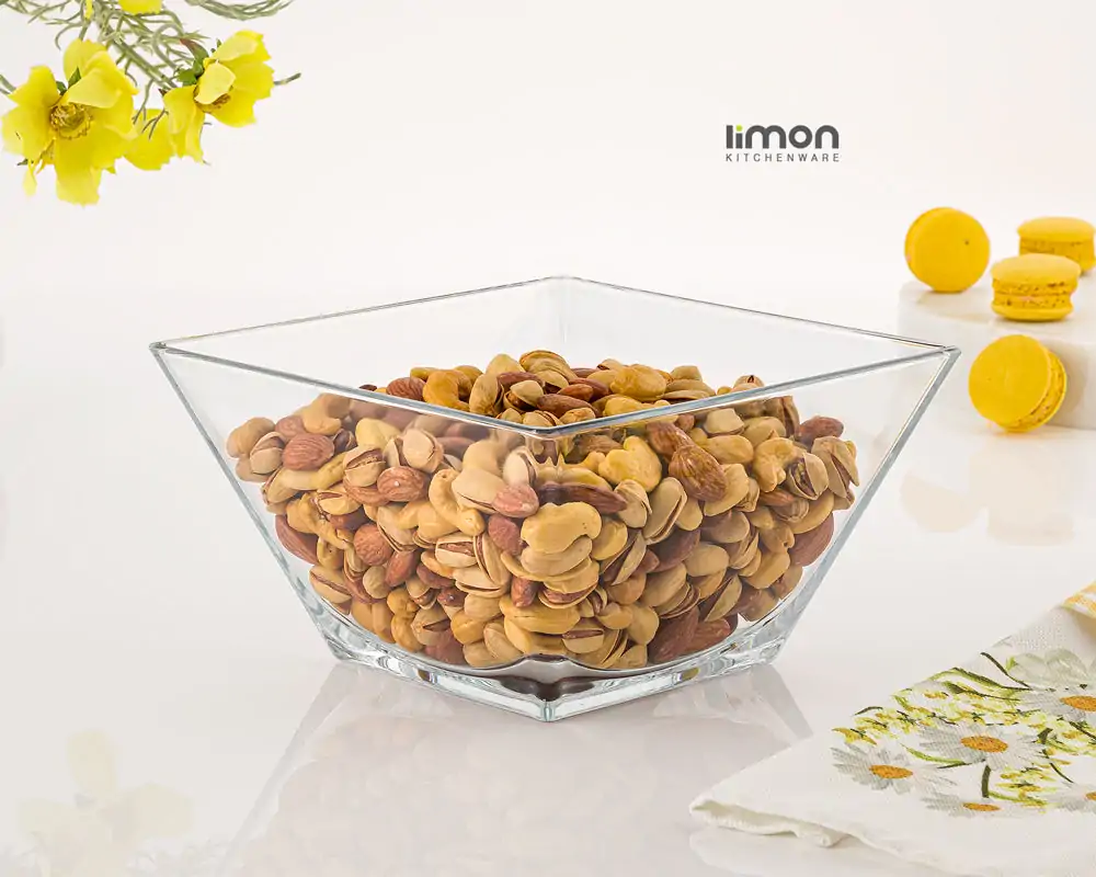 Limon Square Glass Bowl 1200-Ml