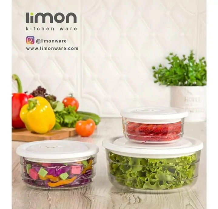 Limon Vacuum Glass Bowl 3-Pcs Set (Plain) - Image 5