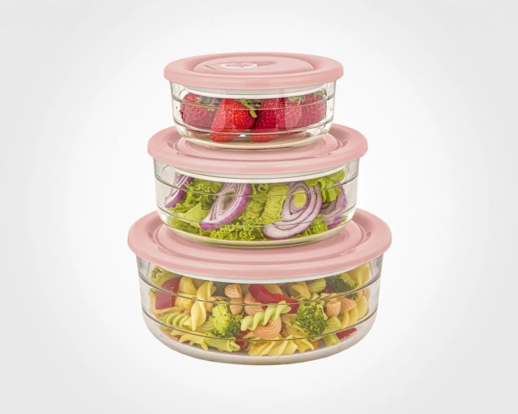 Limon Vacuum Glass Bowl with Dated Lid 3-Pcs Set (Printed) - Image 10