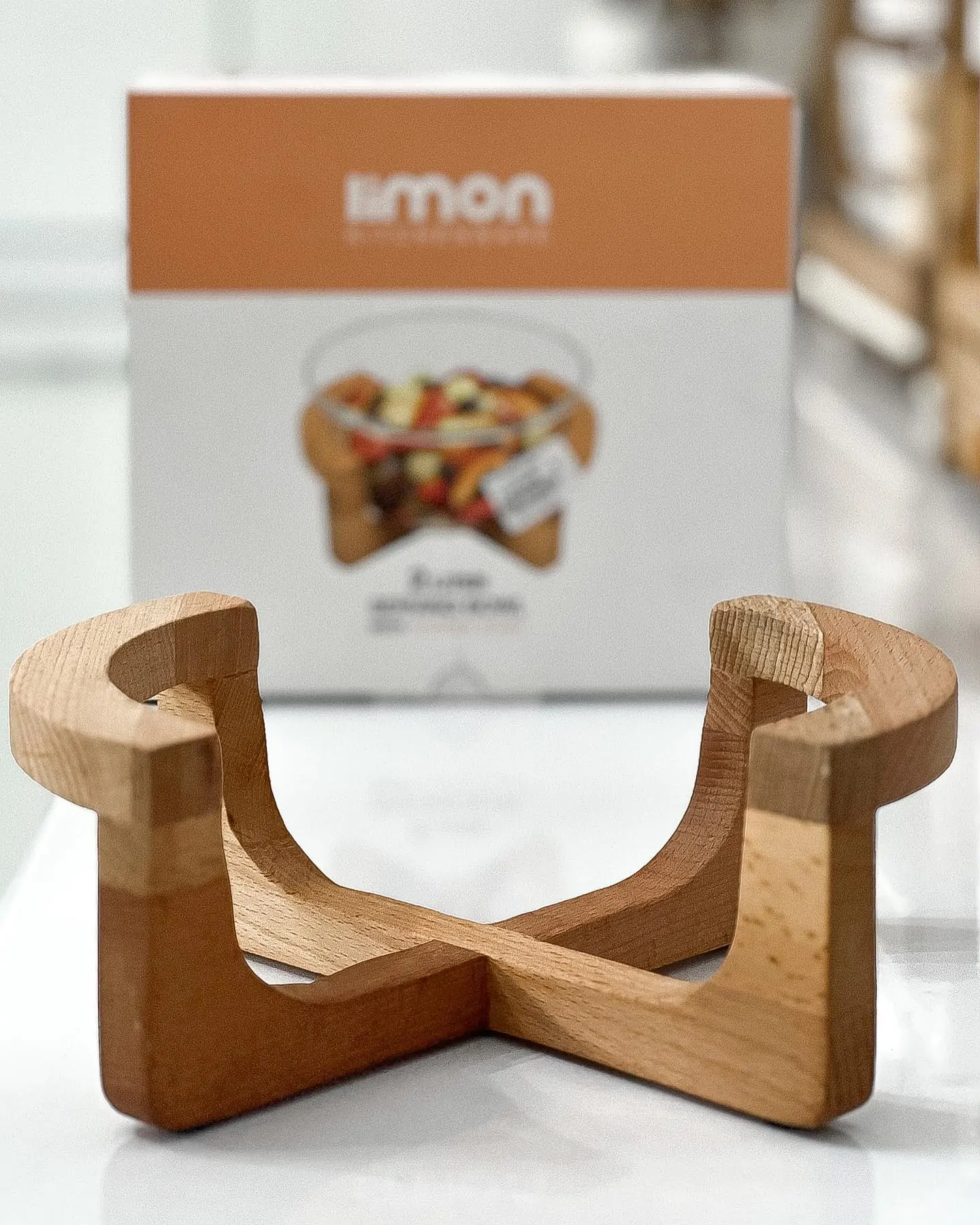 Limon Serving Bowl with Wooden Stand 2L - Image 3