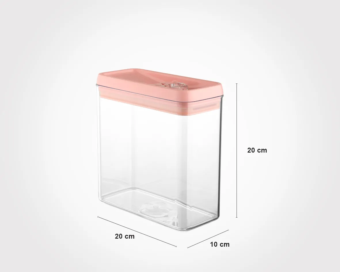 Limon Rectangular Canister Jar with a Thumb Lid of 2.7 L - Image 5