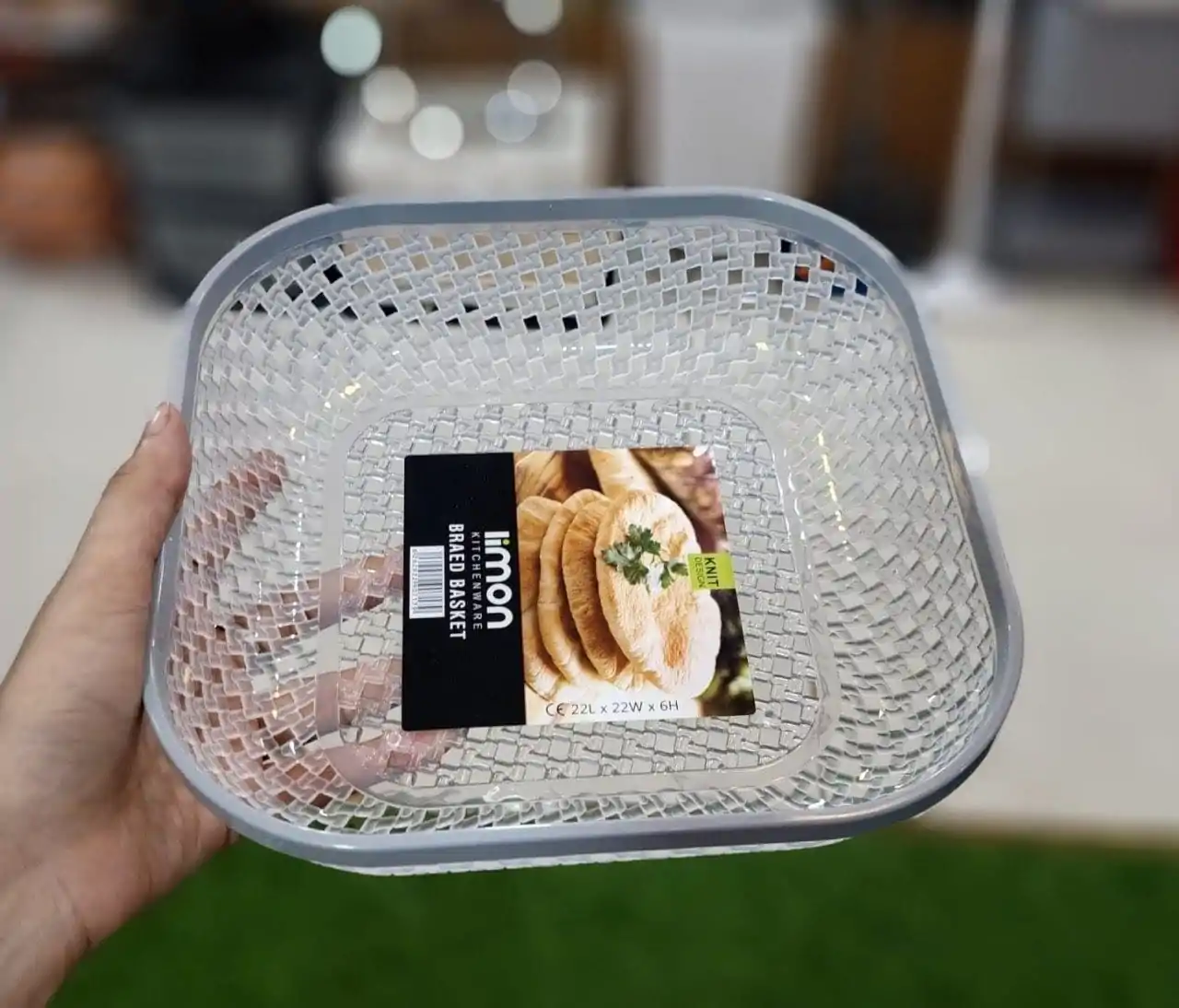 Limon Large Bread Basket with Knit Design - Image 9