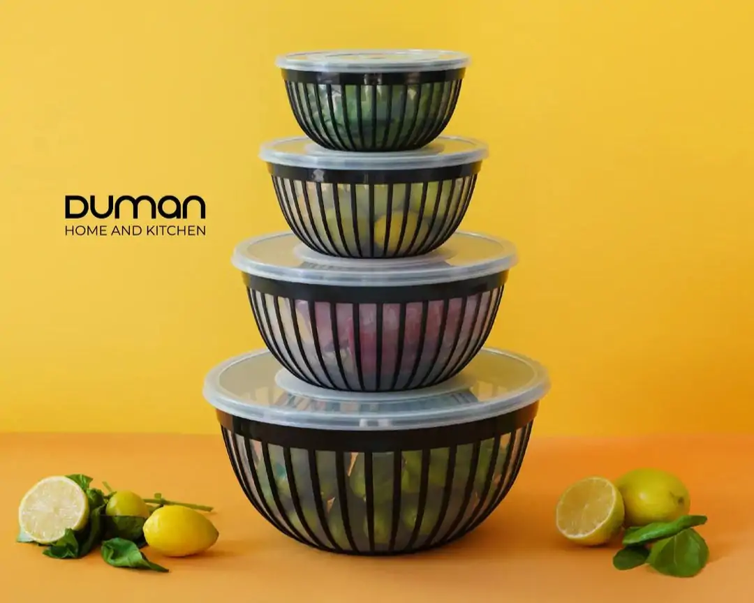 Duman Dorna Bowl Set with Lid 4-Pcs