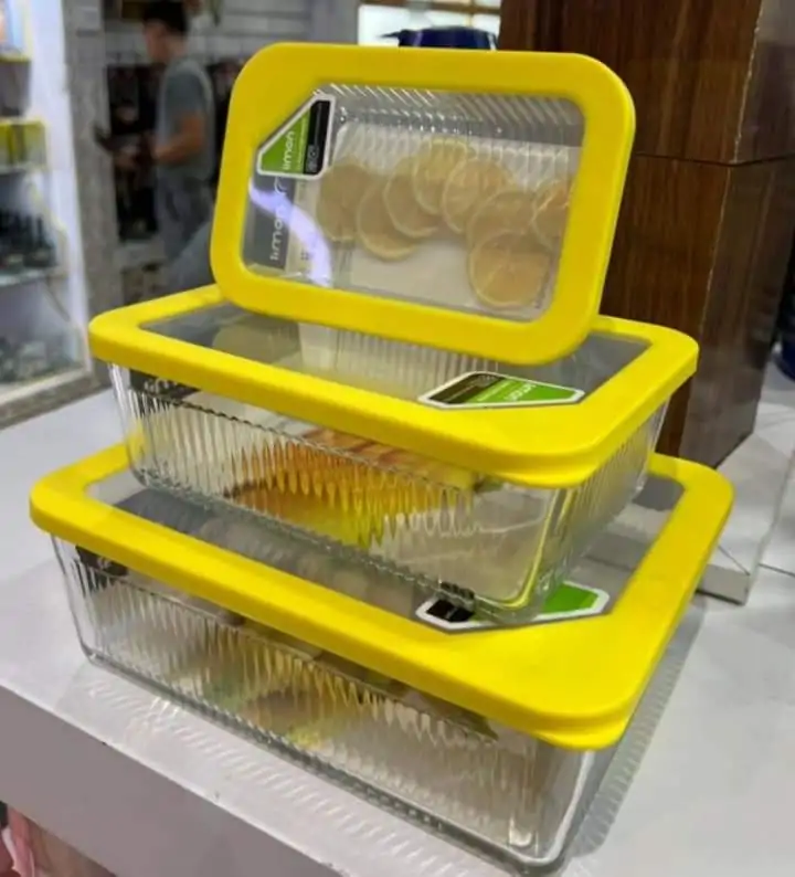 Unbreakable Limon Glass Container 3-Pcs Set (Rectangle) - Image 5