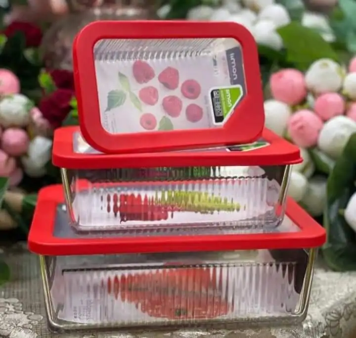 Unbreakable Limon Glass Container 3-Pcs Set (Rectangle) - Image 2