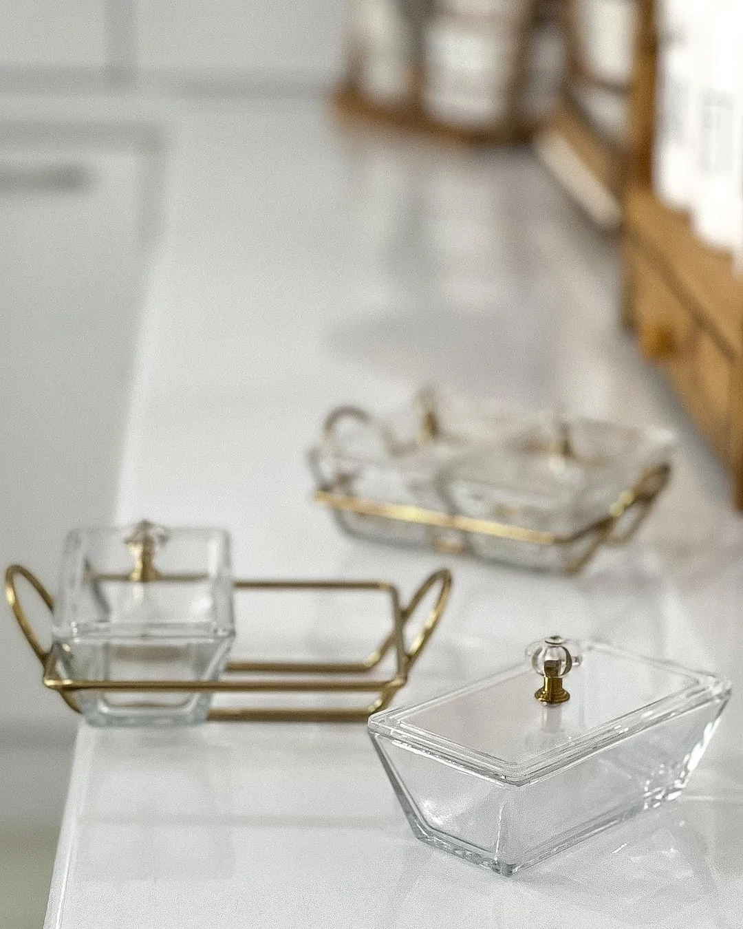 Limon Glass Snack Serving Tray 2-Sections (Rectangular) - Image 6