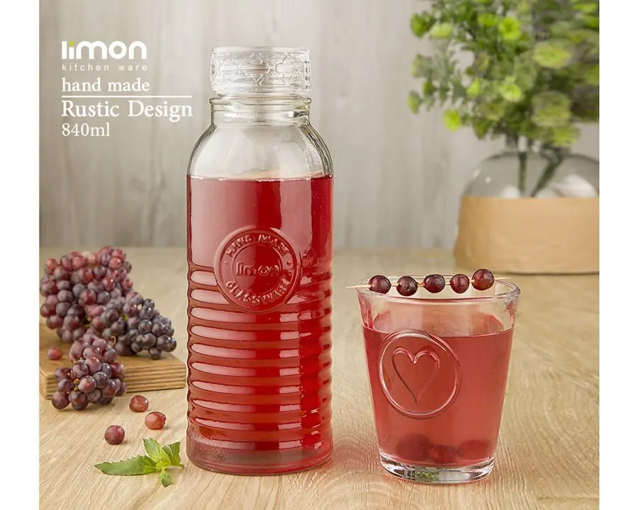 Limon Glass Bottle Rustic Design 840-ml