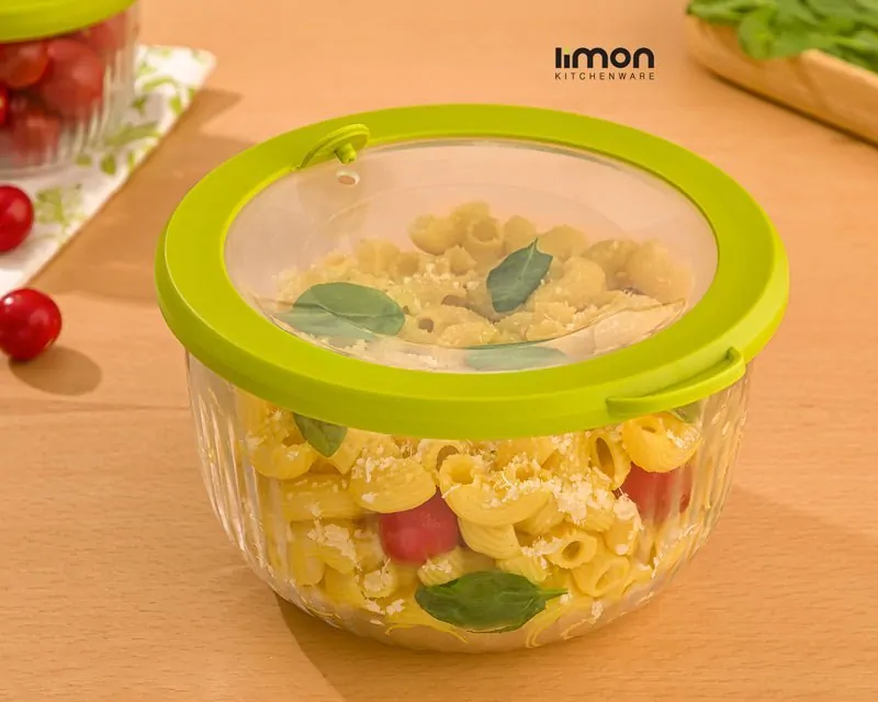 Limon Glass Bowl with Vented Lid 3-Pcs Set - Image 5