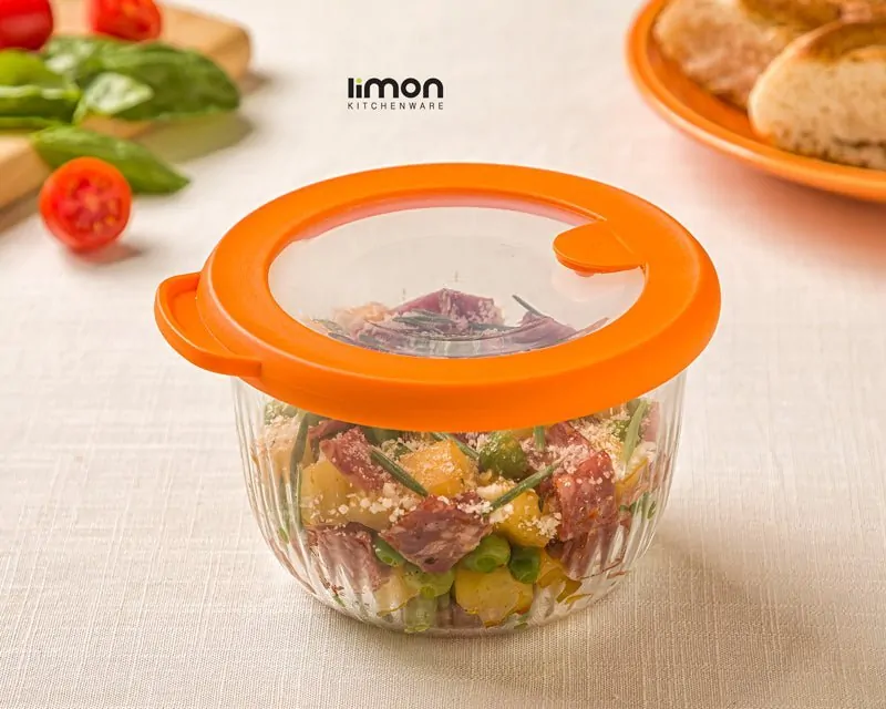 Limon Glass Bowl with Vented Lid 3-Pcs Set - Image 2