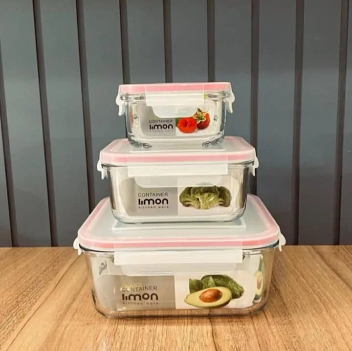 Limon Glass Container Set (Square) - Image 4