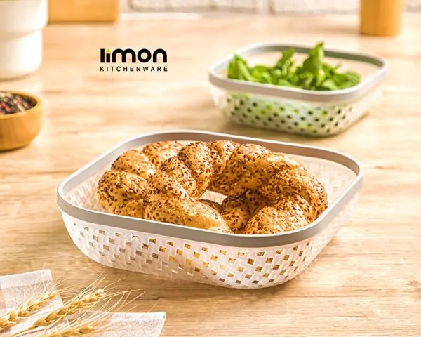 Limon Large Bread Basket with Knit Design