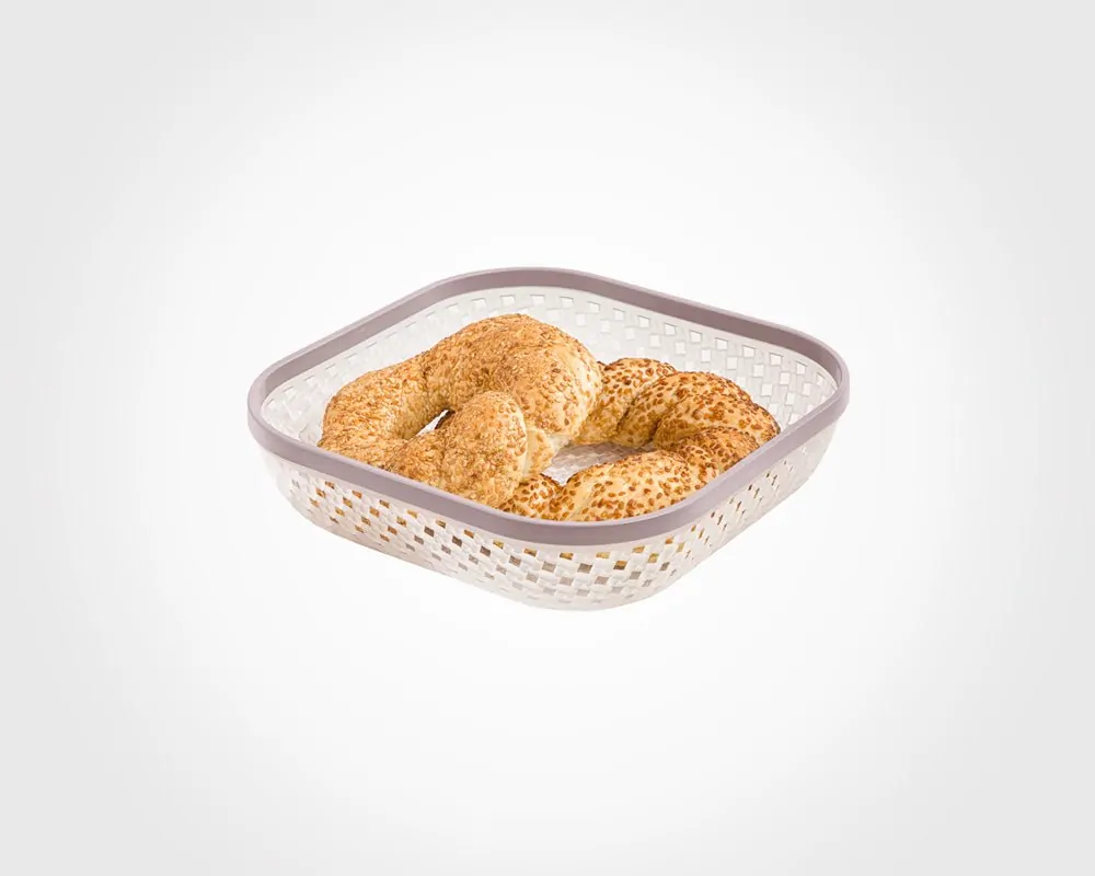 Limon Large Bread Basket with Knit Design - Image 14