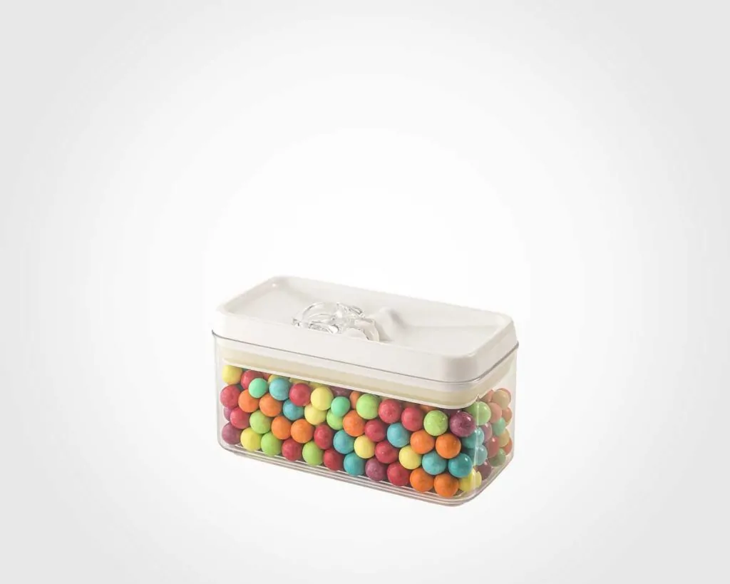 Limon Rectangular Canister Jar with Thumb Lid 1-L - Image 3