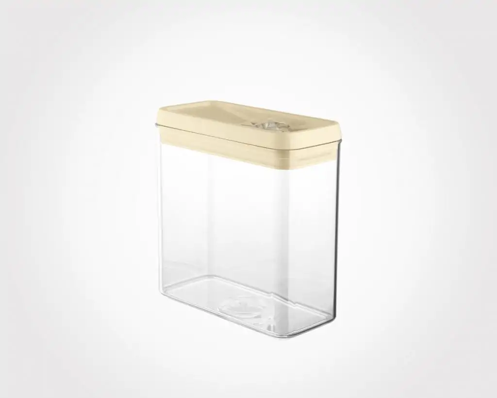 Limon Rectangular Canister Jar with a Thumb Lid of 2.7 L - Image 4