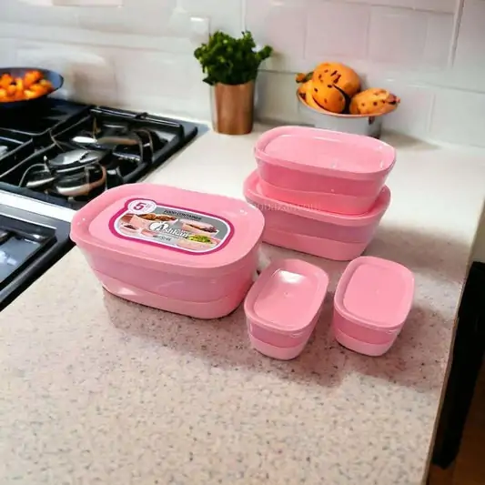 Ashkan Oval Plastic Bowl Set 5-Pcs