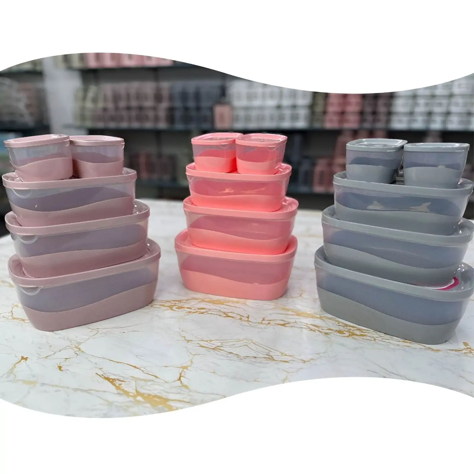 Ashkan Oval Plastic Bowl Set 5-Pcs - Image 2