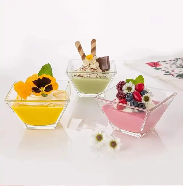 Limon Square Glass Bowl & Tumbler's (Pack of 1+6 ) - Image 4