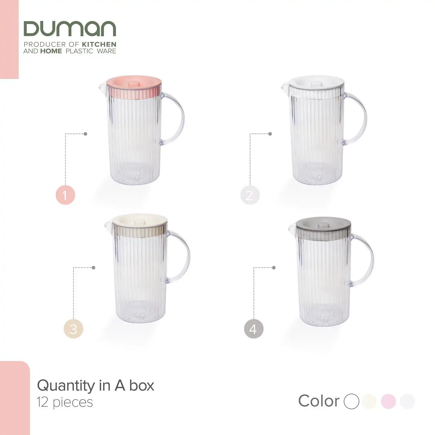 Duman Acrylic Crystal Jug 1.5 Liter - Image 4