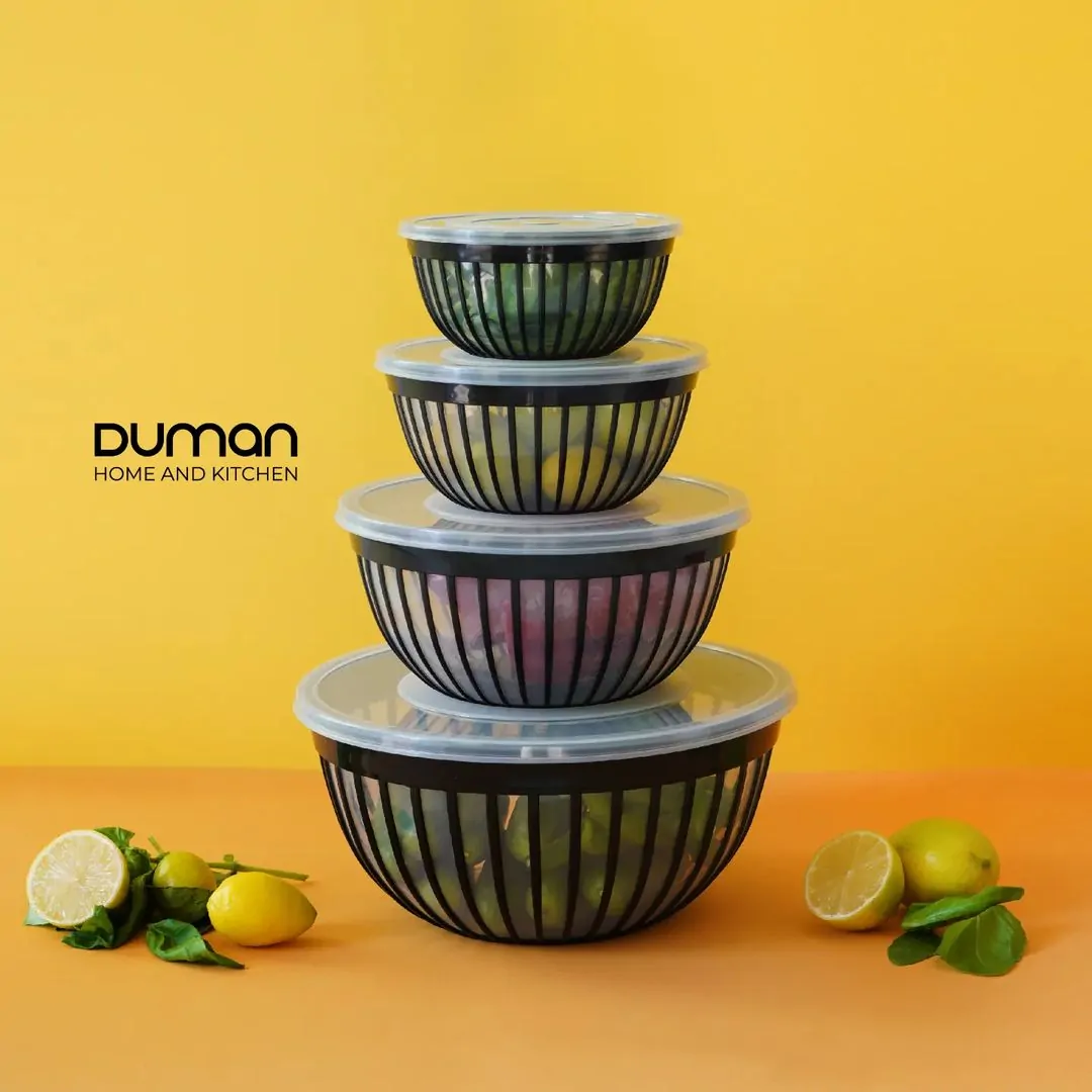 Duman Dorna Bowl Set with Lid 4-Pcs - Image 7