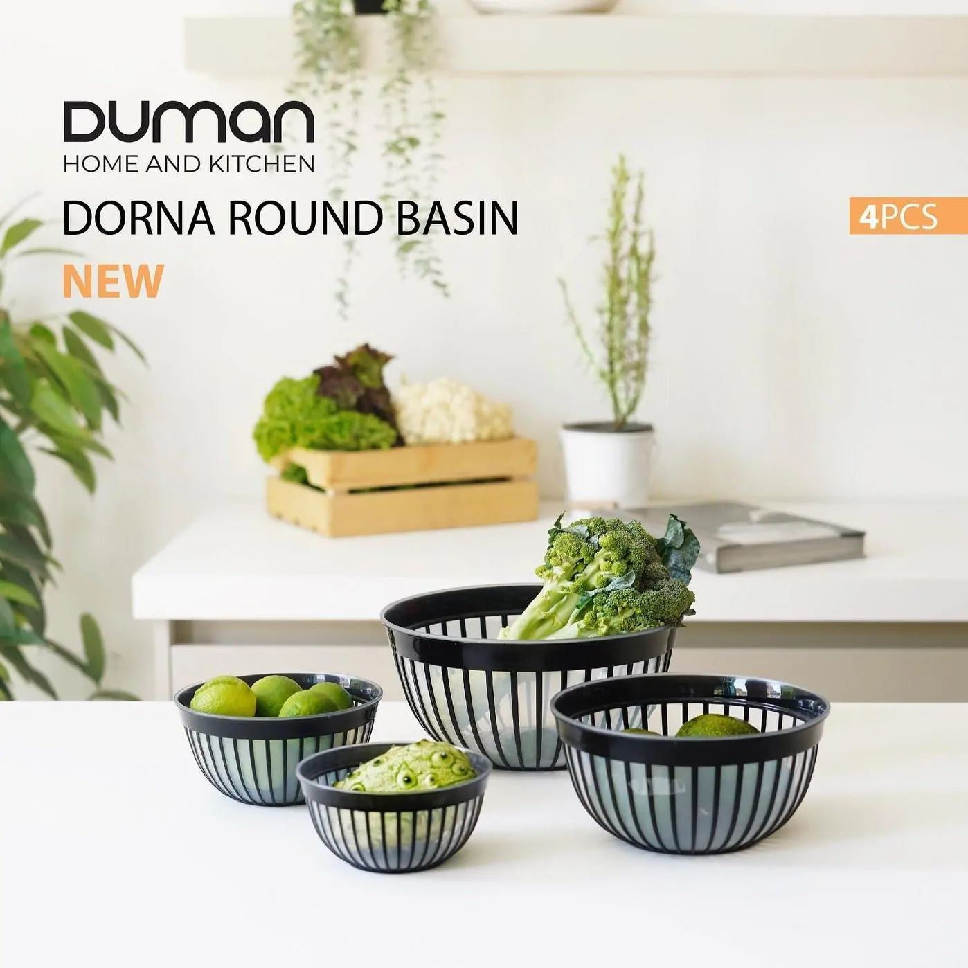 Duman Dorna Round Basin Bowl Set 4-Pcs - Image 2